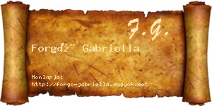 Forgó Gabriella névjegykártya