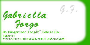 gabriella forgo business card